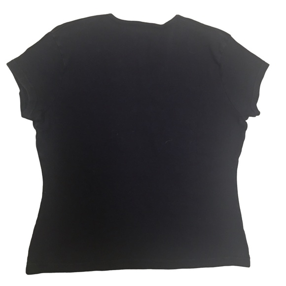 Aztec Cross Graphic Tee Size M Black Womens Hanes Silver for Her Classic top - Picture 2 of 7